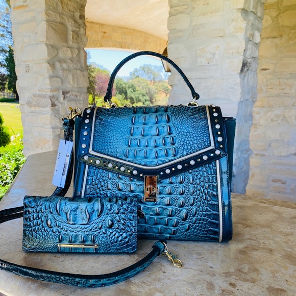 Brahmin - Authenticated Handbag - Leather Blue for Women, Never Worn